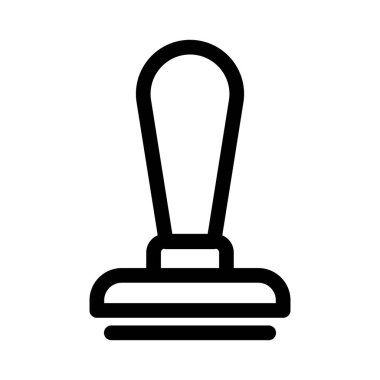 Stamp or stamper line Icon. Signature stamp Vector illustration
