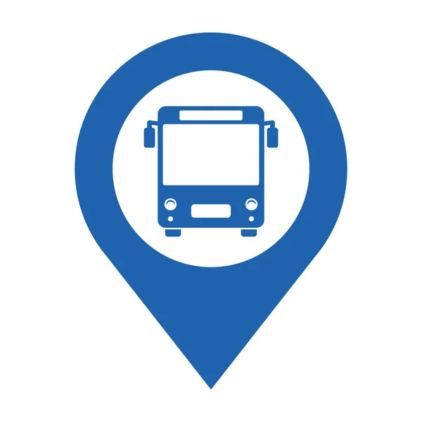 Bus Parking Pinpoint Blue Icon Map Parking Pointer Parking Map — 图库矢量图片