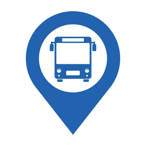 Bus Parking Pinpoint Blue Icon Map Parking Pointer Parking Map — Image vectorielle