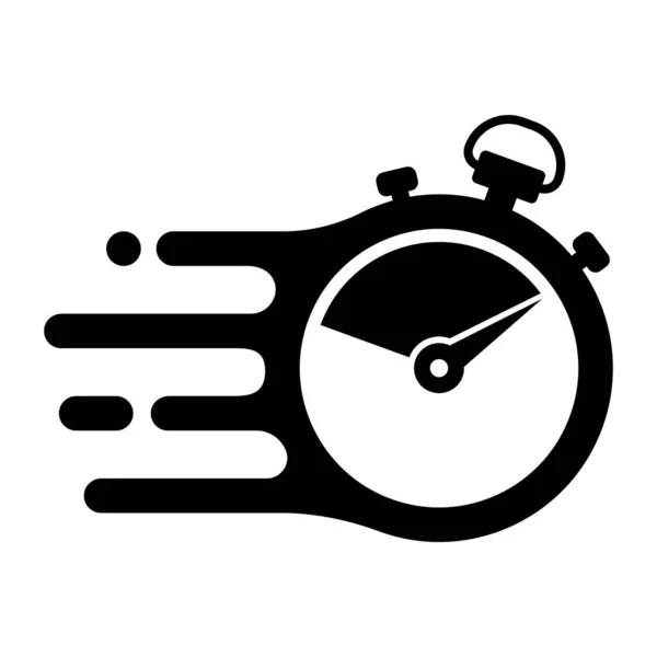 Fast Time Fast Stopwatch Icon Speedometer Speed Vector Illustration — Stock vektor