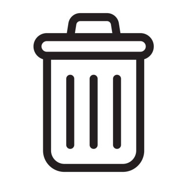 Trash can outline icon. Trash bin vector illustration