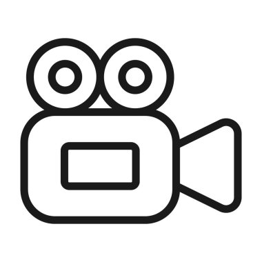 Video camera outline icon. Camera thin line vector illustration