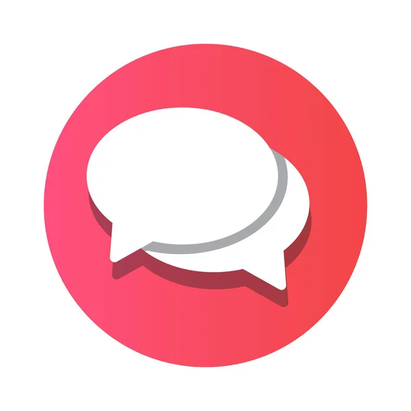Chat speech bubble flat logo icon. Speech Bubble vector illustration