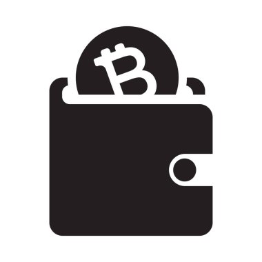Bitcoin wallet icon. cash bitcoin E-payment, vector illustration