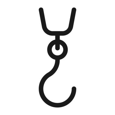 Hook thin line icon. Crane hook line vector illustration