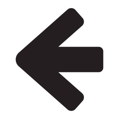 Arrow back icon. Backward button vector illustration