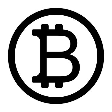 Bitcoin icon. Cryptocurrency internet money, vector illustration