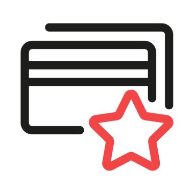 Gift card linear icon. credit card with gift box vector illustration