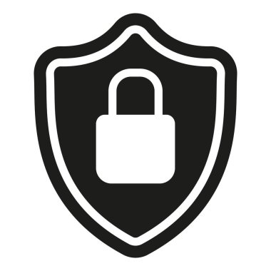 Protection icon. Lock shield illustration vector