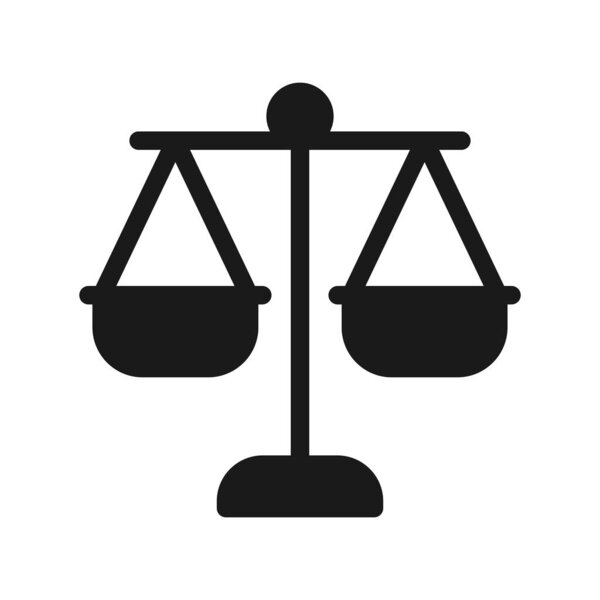 Libra or Justice line icon. Scale balance illustration vector