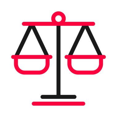 Libra line icon. Scale justice illustration vector