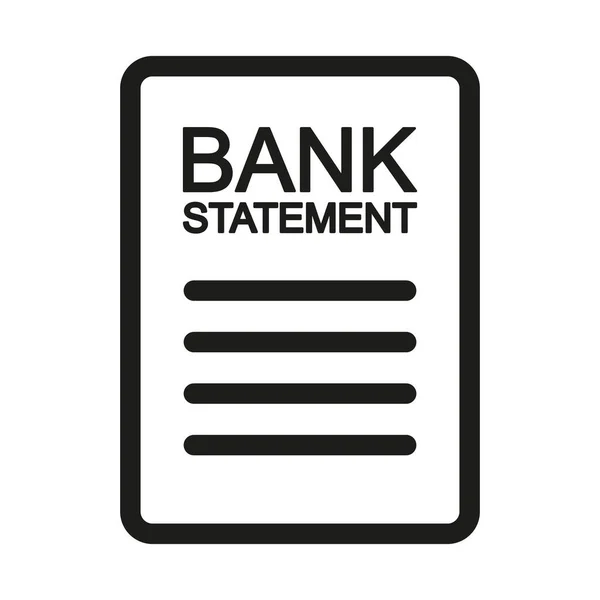 Bank Statement Icon Financial Statement Vector Illustration — Stok Vektör