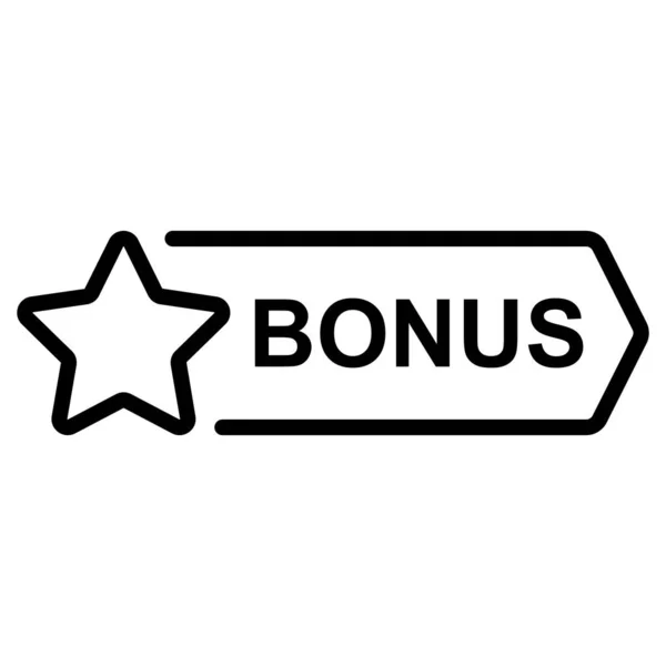 Bonus Points Discount Icon Loyalty Star Line Vector Illustration — Stock Vector