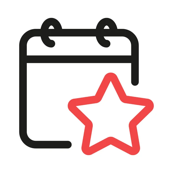 Bonus Monthly Daily Weekly Icon Gift Calendar Line Outline Vector — 图库矢量图片