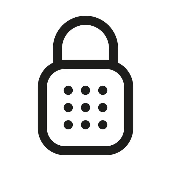Password Field Line Icon Pin Code Lock Vector Illustration — Stockvektor
