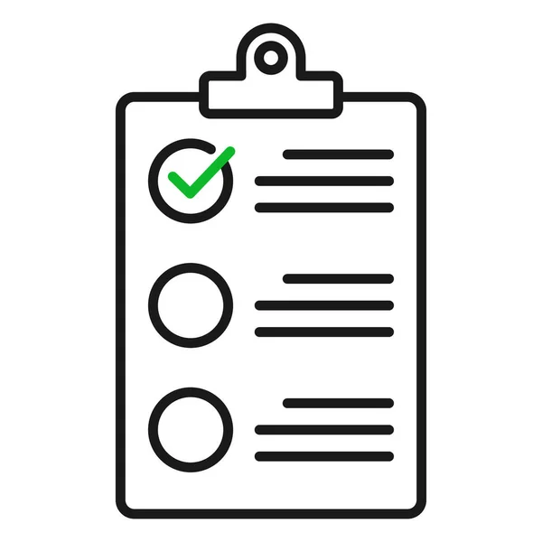 Icono Gestión Encuestas Lista Verificación Foro Vector Ilustración — Vector de stock