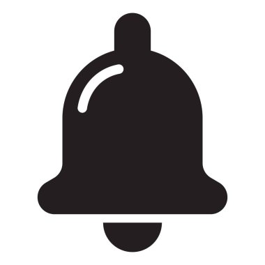 Bildirim simgesi. Çan veya alarm Sosyal Medya elemanı Vektör illüstrasyonuName