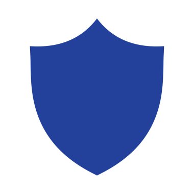 Kalkan yassı simgesi. Koru, Savunma illüstrasyon vektörü