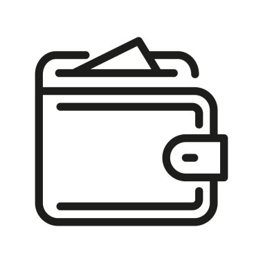 Modern wallet line icon. Digital wallet outline vector illustration