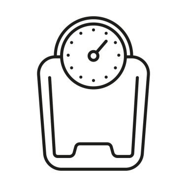 Diyet ölçekli çizgi simgesi. Taslak çizim vektörünü daha az tart