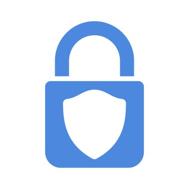 Protection icon. Lock shield illustration vector