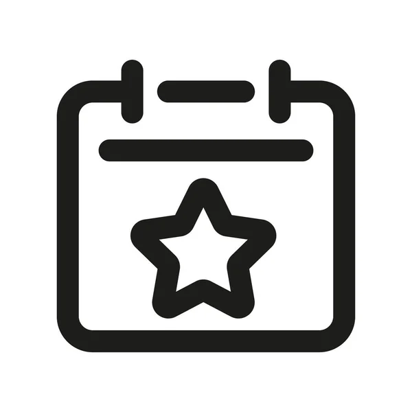 Bonus Monthly Daily Weekly Icon Gift Calendar Line Outline Vector — 图库矢量图片