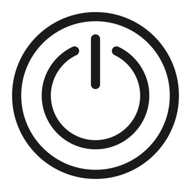 Güç düğmesi, açma kapama simgesi. Vektör resimlemesini kapat