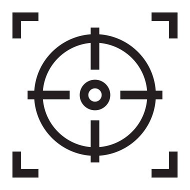 Pazarlama Hedefi simgesi. Dart hedef vektör çiziminde başarılı atış