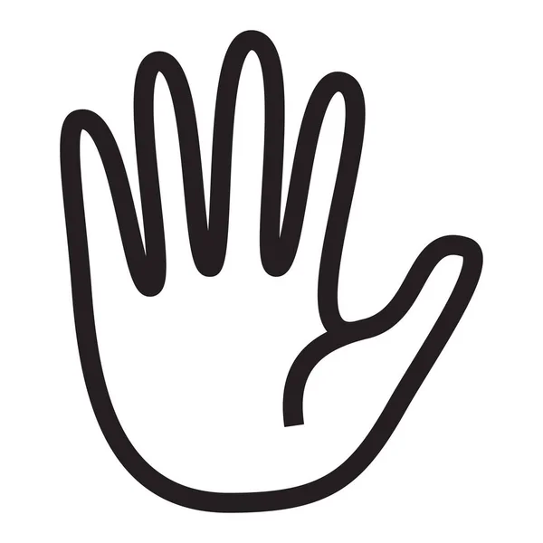 Трогайте Значок Руки Запрещённая Запрещённая Векторная Иллюстрация — стоковый вектор