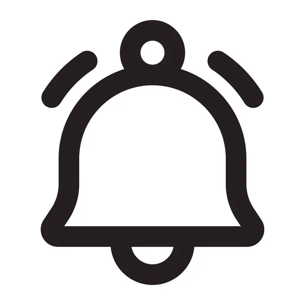 Notification Line Icon Bell Alarm Social Media Element Vector Illustration — Stock Vector