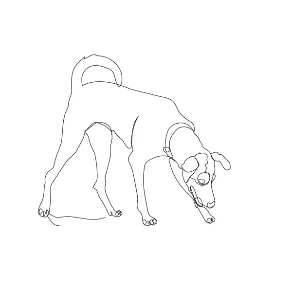 Dibujo Mano Perro — Vector de stock