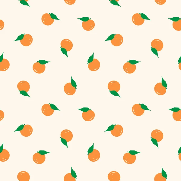 Orange Seamless Pattern Design Vector Background — Stock Vector