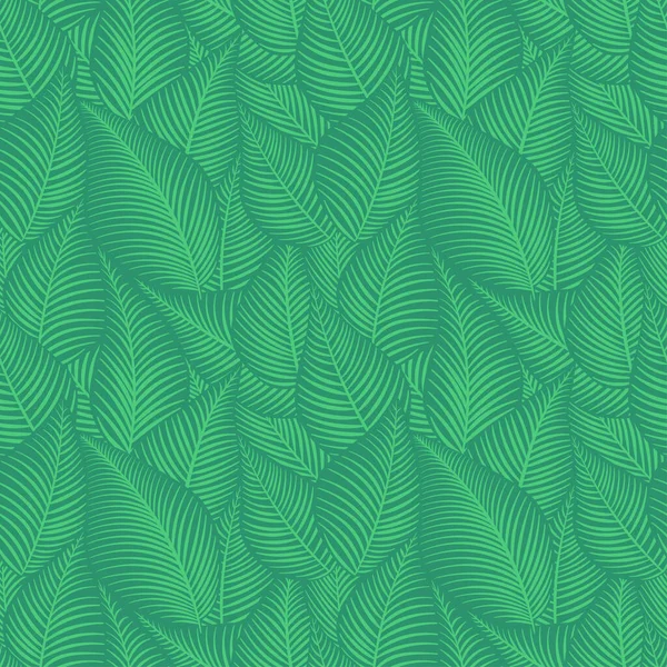 Feuillage Vert Motif Sans Couture Fond Vectoriel — Image vectorielle