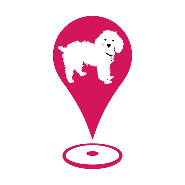 Pet Store Map Location Marker Icon Pet Shop Dog Groomer — ストックベクタ