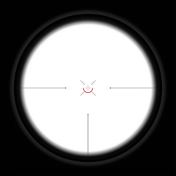 Shooter Scope Lens First Person Shooter Video Game Vector Illustration — Stok Vektör