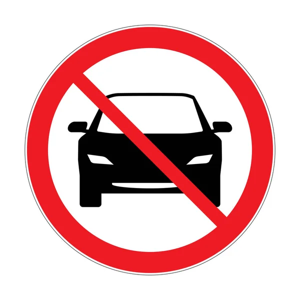 Car Car Parking Car Prohibition Road Sign Car Ban Sign — Vetor de Stock