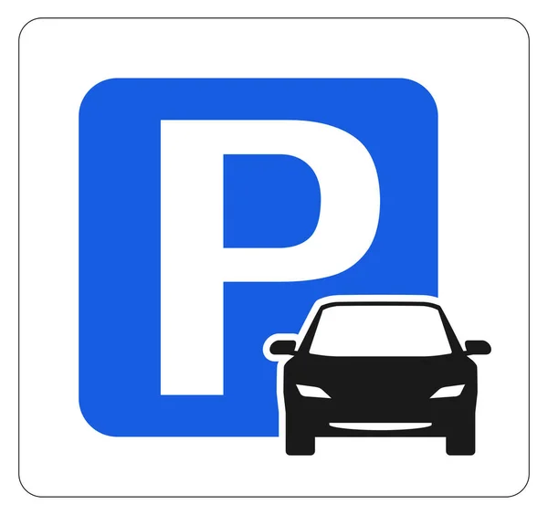 Parkeerplaats Verkeersbord Vector — Stockvector