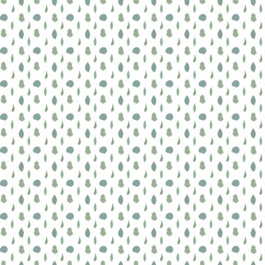 Tekstil ve hediyelik eşya için yeşil yapraklı kusursuz vektör soyut çiçek deseni.