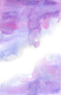 Boya lekeli suluboya arkaplan. Davetiye için lavanta, pembe ve menekşe şablonu, tebrik kartları, köşeli pankartlar ve lekeler