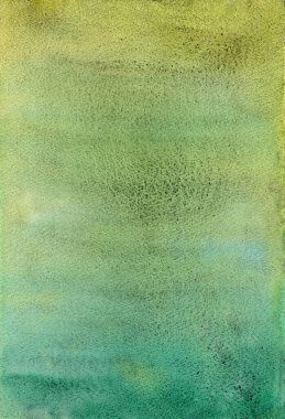 Suluboya soyut arkaplan. Yeşil, sarı, zümrüt, turkuaz boya boya boya lekeleri ve çizgiler, leke, granülasyon ve tahıllar