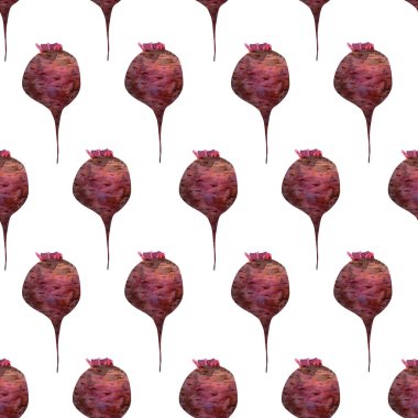 Kusursuz pancar deseni. Sonbahar arkaplanı pancar bitkisi, tekstil hasadı, mutfak dekorasyonu, duvar kağıdı.