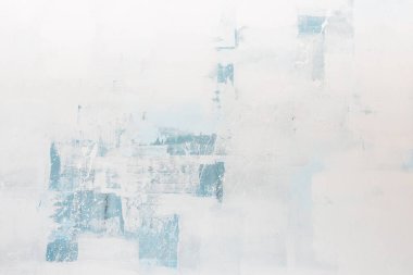 Soyut sanat geçmişi. Tuval üzerine yağlı boya boya. Mavi ve beyaz dokular. Sanat eserinin bir parçası. Akrilik boya lekeleri. Modern sanat. Çağdaş sanat. Yağlı boya.