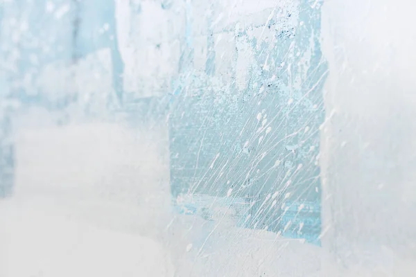 Абстрактний Художній Фон Картина Маслом Полотні Синьо Біла Текстура Фрагмент — стокове фото