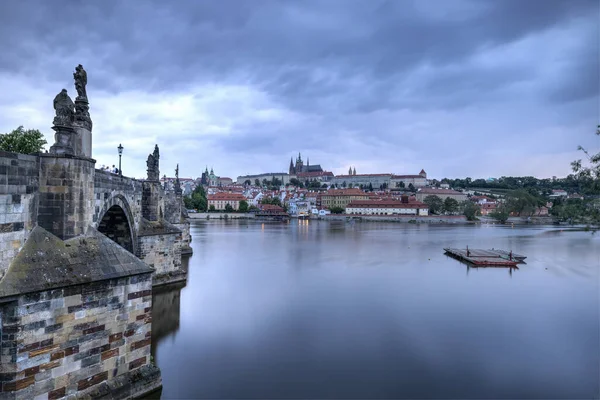Çek Cumhuriyeti Nin Prag Bölgesinde Çevresinde Kaleler Köprüler Mimari Binalar — Stok fotoğraf