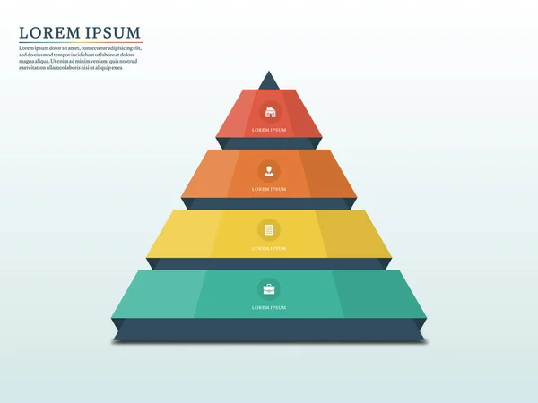 Satış hunisi, üçgen şeması veya piramit diyagramının aşamalarına sahip ticari bilgi grafikleri