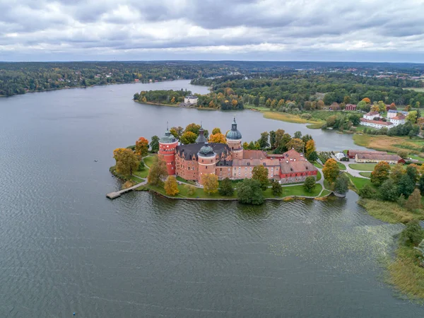 Aerial View Swedish Century Gripsholm Castle Located Mariefred Sodermanland — Stock Photo, Image
