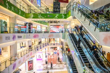 Pekin 'deki yeni yılda Çin' de 23.02.2019 alışveriş merkezi.