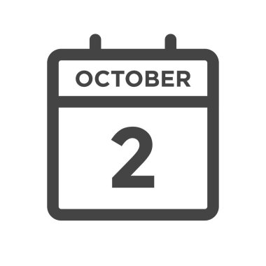 2 Ekim Takvim Günü ya da Tarih ve Randevu Tarihi