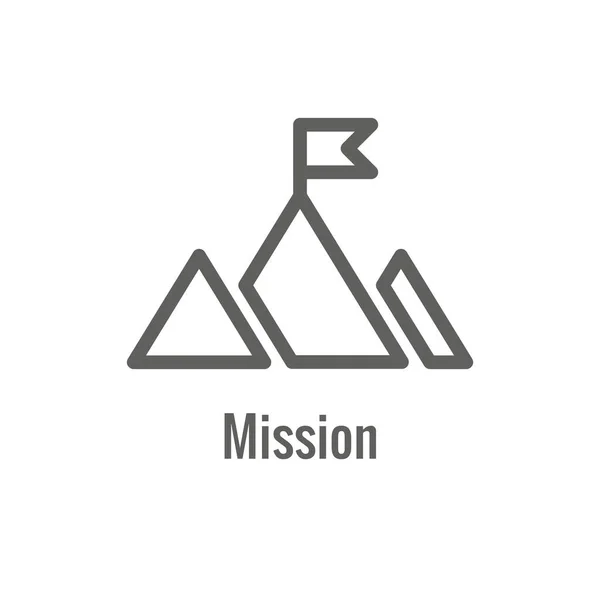 Icône Mission Utiliser Avec Les Valeurs Fondamentales Les Énoncés Mission — Image vectorielle