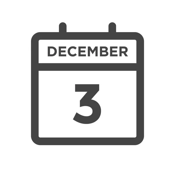 Dezembro Calendário Dia Calendário Data Prazo Nomeação —  Vetores de Stock